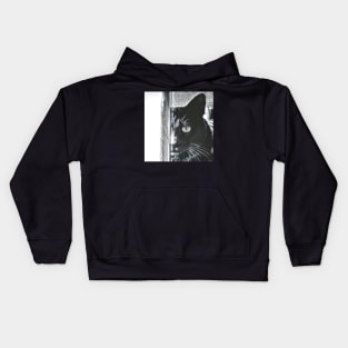 PHOTOGRAPHY CAT BLACK Kids Hoodie